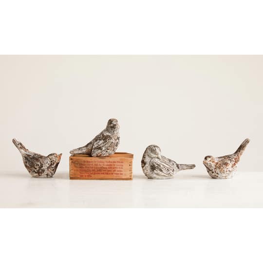 Hello Honey® 5" Heavily Distressed Bird Figurine Set